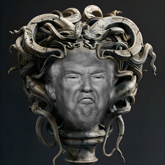 Symbolic image, Trump on a demonic vendetta, persecution of all opponents, autocracy, military against US citizens, US democracy in danger, EU and Germany under political pressure, industry, Donald Trump, tariff threats, Elon Musk, Mark Zuckerberg, social networks, fake news, rights broken, hate, agitation, DSG Digital Services Act, re-election, USA, politics, announcements, wanted dictator, Republicans, US electoral system, global danger, lies, 2nd term, global burden, Ukraine war, storm White House, governing with decrees, US President Trump's election, US President Trump's election. term, global burden, Ukrainian war, White House storm, governing with decrees