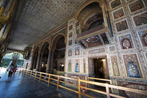 Daria Daulat Bagh or Tipu Sultan's Summer Palace, interior view, Srirangapatna, Karnataka, India