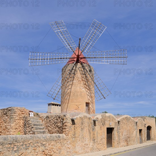 Windmill Moli den Xina, Algaida, Majorca, Balearic Islands, Spain