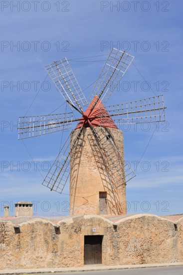 Windmill Moli den Xina, Algaida, Majorca, Balearic Islands, Spain