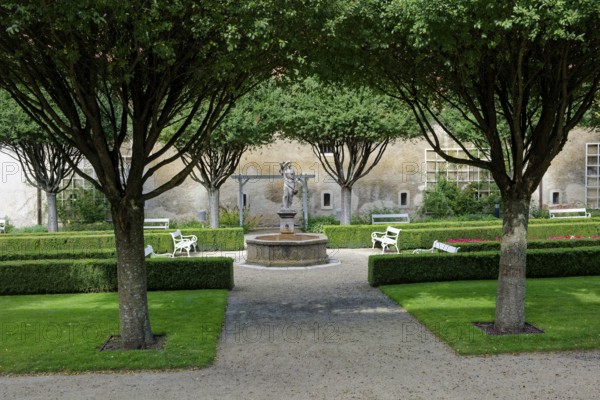 Monastery garden of the former Franciscan monastery in Cheb, Cheb, Eger, Egerland, Bohemia, Czech Republic, Czech Republic