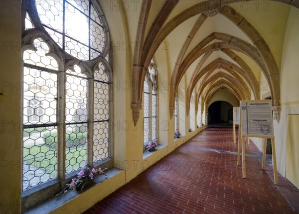 Cloister of the former Franciscan monastery Eger, branch of the Franciscan order, monastery church, interior, interior, Cheb, Eger, Egerland, Bohemia, Czech Republic, Czech Republic