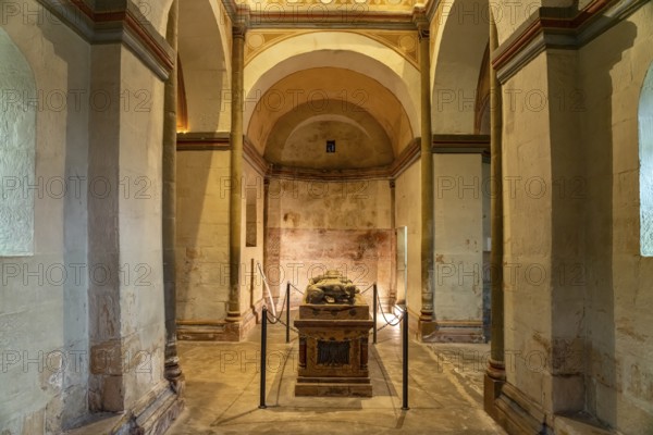 Sarcophagus of Emperor Henry III in the Ulrich Chapel in the Goslar Imperial Palace in Goslar, Lower Saxony, Germany