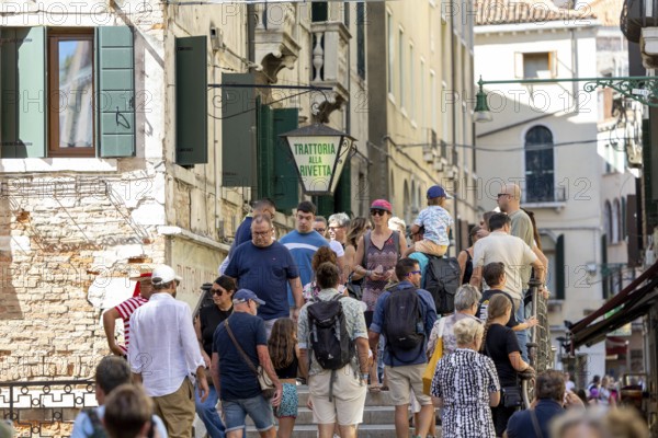 Venice, Italy - 3 September 2025: Tourists in Venice during the 82nd Venice International Film Festival