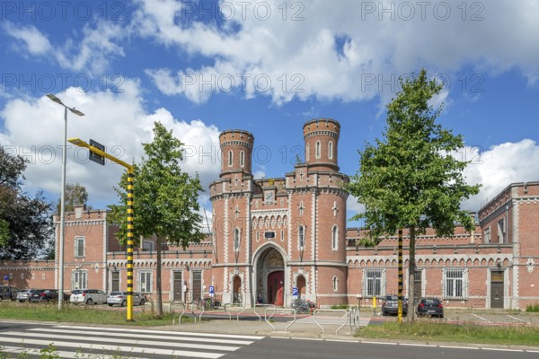 Centrale gevangenis van Leuven, 1860 central prison, penitentiary in the city Louvain in Neo-Tudor style, Flemish Brabant, Belgium