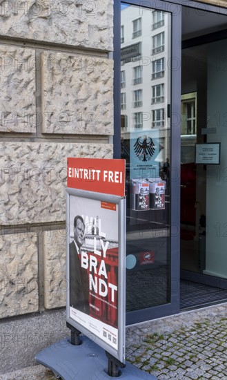 Entrance to the Willy Brandt Foundation, Behrenstraße in Mitte, Berlin, Germany