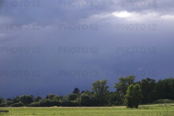 Summer landscape, thunderstorm atmosphere, Germany