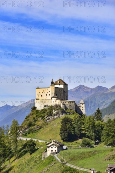Tarasp Castle in the Lower Engadine, Graubünden, Switzerland
