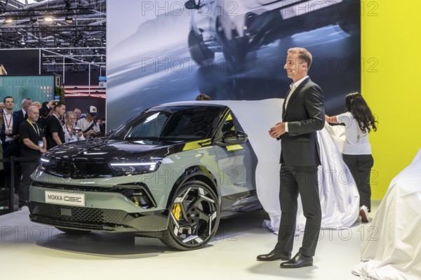 Opel CEO Florian Huettl. Opel presented the Opel Corsa GSE Vision Gran Turismo as a world premiere and the Opel Mokka GSE at the IAA MOBILITY 2025 in Munich. IAA MOBILITY in Munich. The motor show presents itself as a holistic mobility trade fair. Cars continue to take centre stage, however, with Chinese manufacturers gaining ground. Munich, Bavaria, Germany