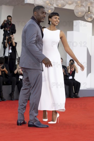 Venice, Italy - 2 September 2025: Idris Elba and Sabrina Dhowre Elba during the red carpet of - A house of Dynamite - during the 82nd Venice International Film Festival