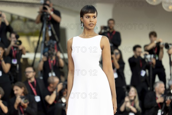 Venice, Italy - 2 September 2025: Sabrina Dhowre Elba during the red carpet of - A house of Dynamite - during the 82nd Venice International Film Festival
