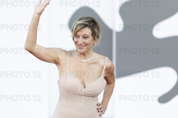 Venice, Italy - 3 September 2025: Valeria Bruni Tedeschi during the red carpet of - Duse - during the 82nd Venice International Film Festival