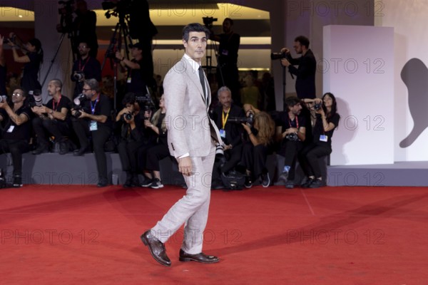 Venice, Italy - 3 September 2025: Louis Cancelmi during the red carpet of - Cartier Glory To The Filmmaker Award 2025 and In the Hand of Dante - during the 82nd Venice International Film Festival
