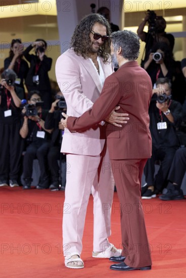 Venice, Italy - 3 September 2025: Jason Momoa and Oscar Isaac during the red carpet of - Cartier Glory To The Filmmaker Award 2025 and In the Hand of Dante - during the 82nd Venice International Film Festival