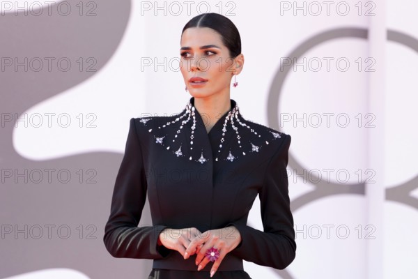Venice, Italy - 3 September 2025: Farah Abdel Aziz during the red carpet of - The Voice Of Hind Rajab - during the 82nd Venice International Film Festival