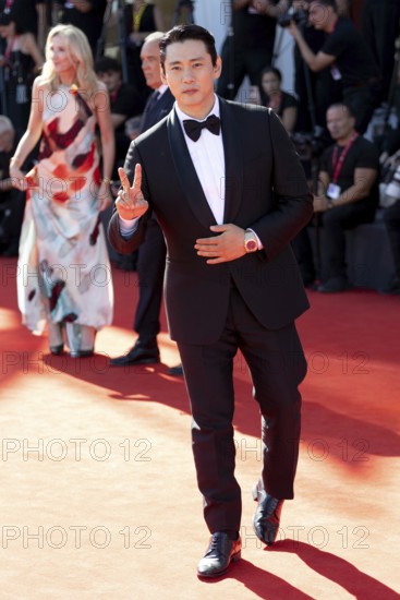 Venice, Italy - 3 September 2025: Teo Yoo during the red carpet of - The Voice Of Hind Rajab - during the 82nd Venice International Film Festival