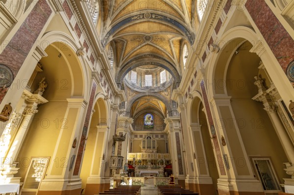 Interior of the Chiesa Parrocchiale della Trasfigurazione di Nostro Signore Gesú Cristo in Taurisano, Apulia, Italy