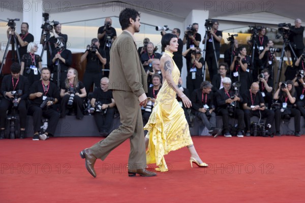Venice, Italy - 1 September 2025: Halsey and Avan Jogia during the red carpet of - The Smashing Machine - during the 82nd Venice International Film Festival