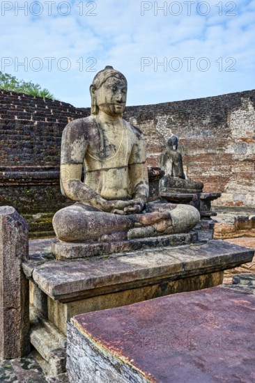 Vatadage circular temple, Polonnaruwa ruins of the garden-city created by Parakramabahu the Great in the 12th century, Polonnaruwa, Sri Lanka