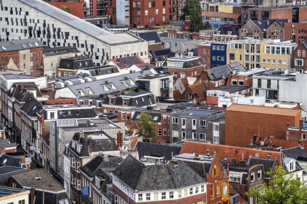 Groningen city centre, on Damsterplein, residential and commercial building, Netherlands