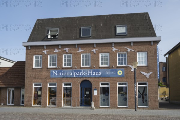 National Park House, harbour, Husum, North Frisia, North Sea, Schleswig-Holstein, Germany