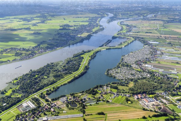 Hohendeicher See, Oortkatensee, Oortkatener See, artificial, bathing lake, Ochsenwerder, Marschlande, landscape conservation area, campsite, Elbe, Hamburg, Germany