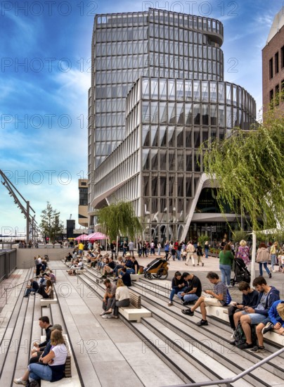 Staircase at Überseeplatz, Westfield Shopping Centre, Hamburg, Germany
