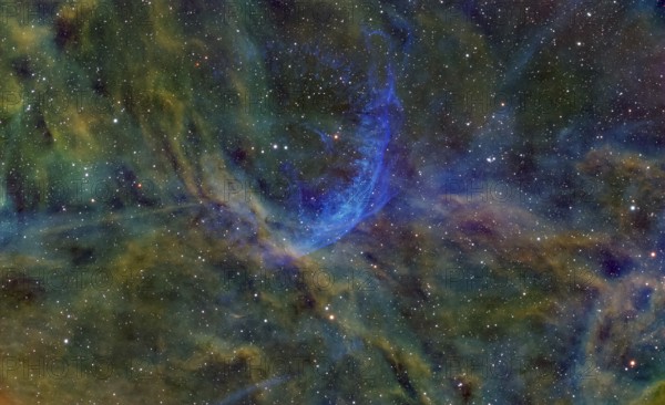 WR134, false colour image in Hubble Palette, a variable Wolf-Rayet star in the constellation Swan