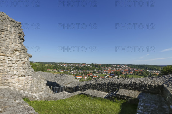 Veringen Castle, ruins, wall remains, view, Veringenstadt, Swabian Alb, Baden-Württemberg, Germany