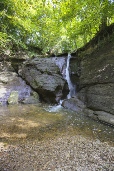 Junginger Gieß, Starzel waterfall, Jungingen im Killertal, Zollernalb, Swabian Alb, Zollernalbkreis, Baden-Württemberg, Germany