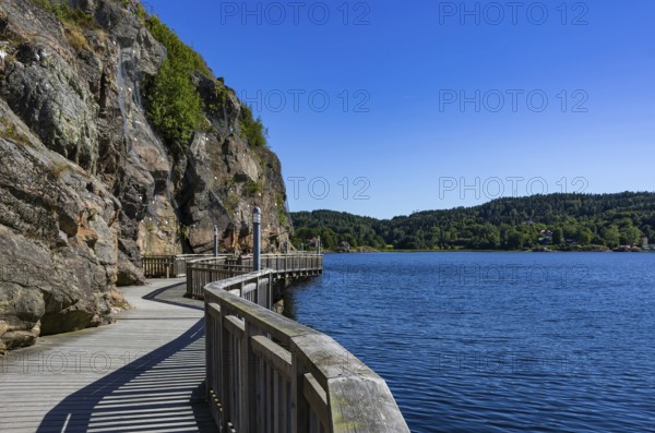 The seafront promenade is the pride of the town of Uddevalla, Bohuslän, Västra Götalands län, Sweden
