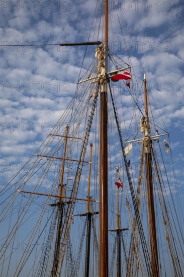 Detroit, Michigan - 9 August 2025 - Four schooners visit Detroit for the Sail Detroit Festival