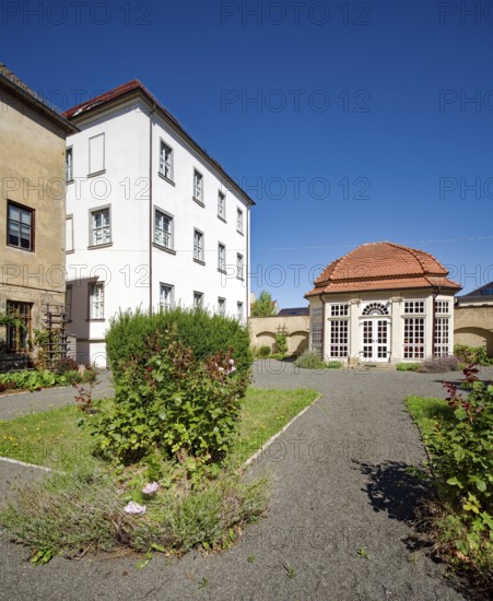 Novalis Memorial, residence and death house of Friedrich von Hardenberg, called Novalis, museum, courtyard side, Weißenfels, Saxony-Anhalt, Germany