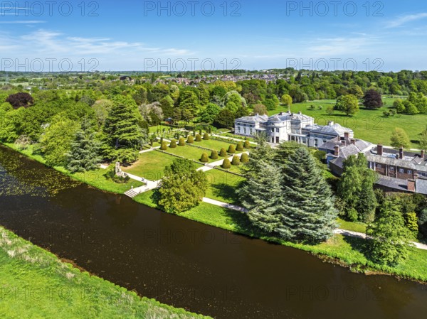 Shugborough Estate from a drone, Great Haywood, Staffordshire, England, United Kingdom
