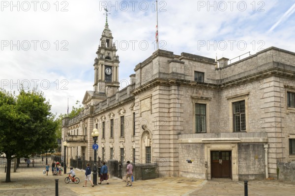 Historic Old Town Hall building, Torquay, Devon, England, UK, built 1851-1852