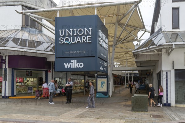 Entrance to Union Square shopping centre, Union Street, Torquay, Devon, England, UK