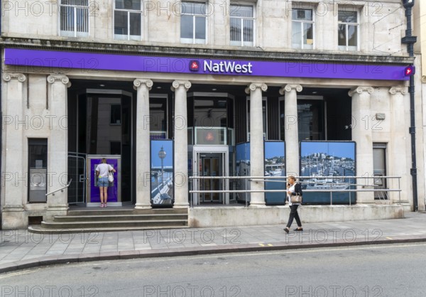 NatWest bank branch building, Union Street, Torquay, Devon, England, UK