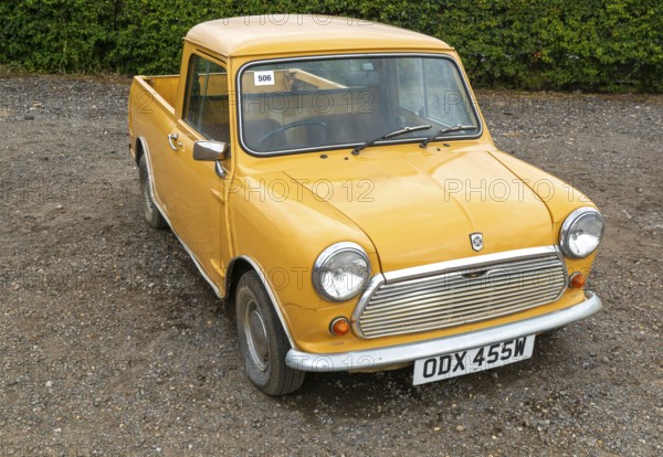 Leyland Mini 95 pick-up vehicle 1980 on display at auction, UK