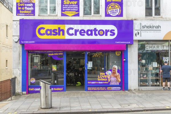 Cash Creators shop store, Union Street, Torquay, Devon, England, UK