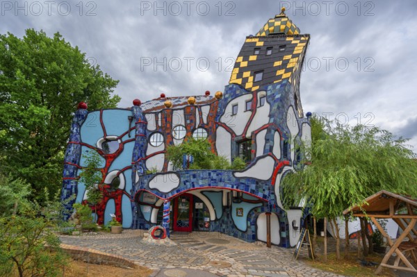 The Art House of the Kuchlbauer Brewery, designed by Friedensreich Hunderwasser, Römerstr, 5-9, Abensberg, Lower Bavaria, Germany