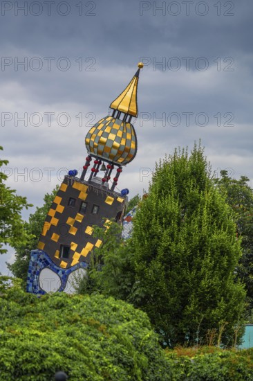 The Art House of the Kuchlbauer Brewery, designed by Friedensreich Hunderwasser, Römerstr, 5-9, Abensberg, Lower Bavaria, Germany