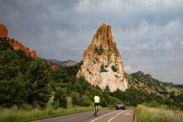 Colorado Springs, Colorado - The Garden of the Gods, a city park with spectacular rock formations at the base of the Rocky Mountains
