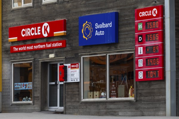 Circle petrol station, northernmost petrol station in the world, Longyearbyen, Spitsbergen, Svalbard