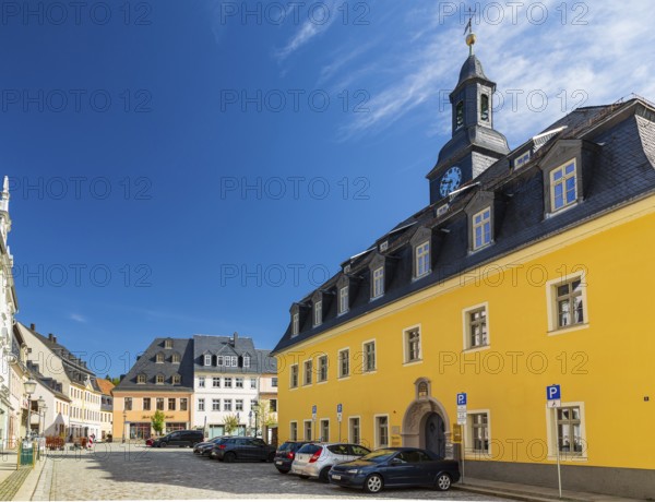 Old Town Hall at Neumarkt, Zschopau, Erzgebirge, Saxony, Germany