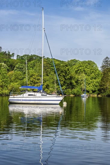 Boats on Windermere Lake, Fell Foot Park, Lake District, Cumbria, England, United Kingdom