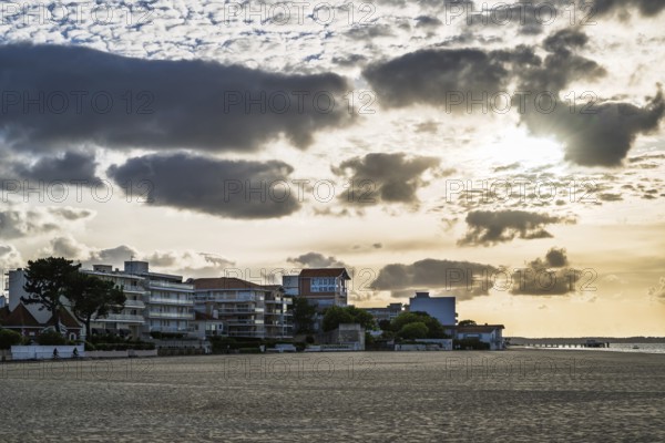 Marina and Beach in Arcachon, Gironde, France