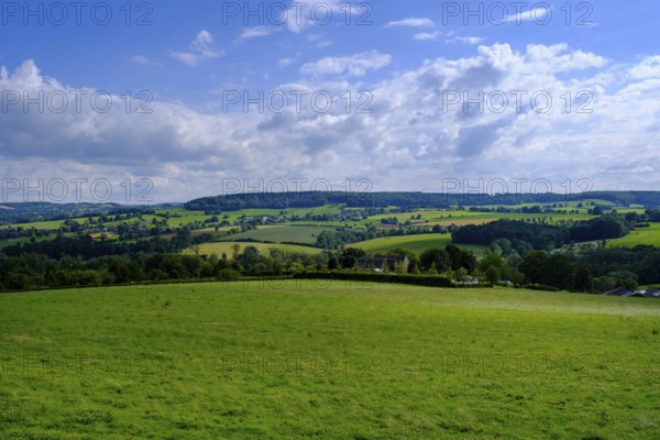 Across the Geul valley, towards Belgium, landscape south of Mechelen, South Limburg, Limburg, Netherlands