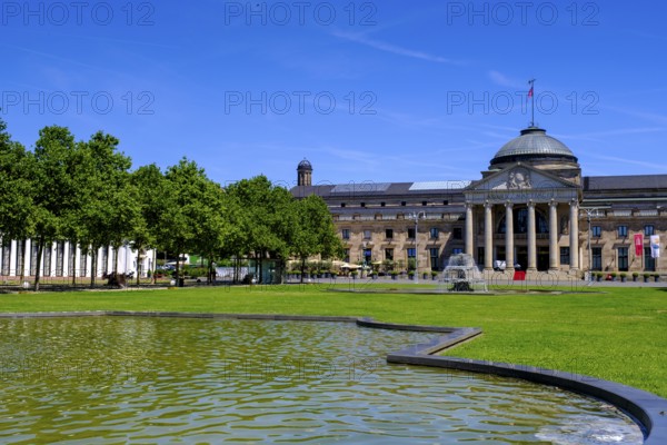Porticus, Casino, Casino am Kurgarten, spa garden, Wiesbaden, Hesse, Germany