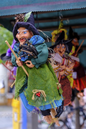 Witch, doll, Brocken, souvenirs, souvenir shop, Harz souvenirs, Wernigerode, Harz, Saxony-Anhalt, Germany