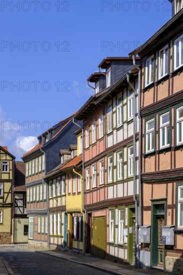 Kochstraße, half-timbered houses, Wernigerode, Harz, Saxony-Anhalt, Germany